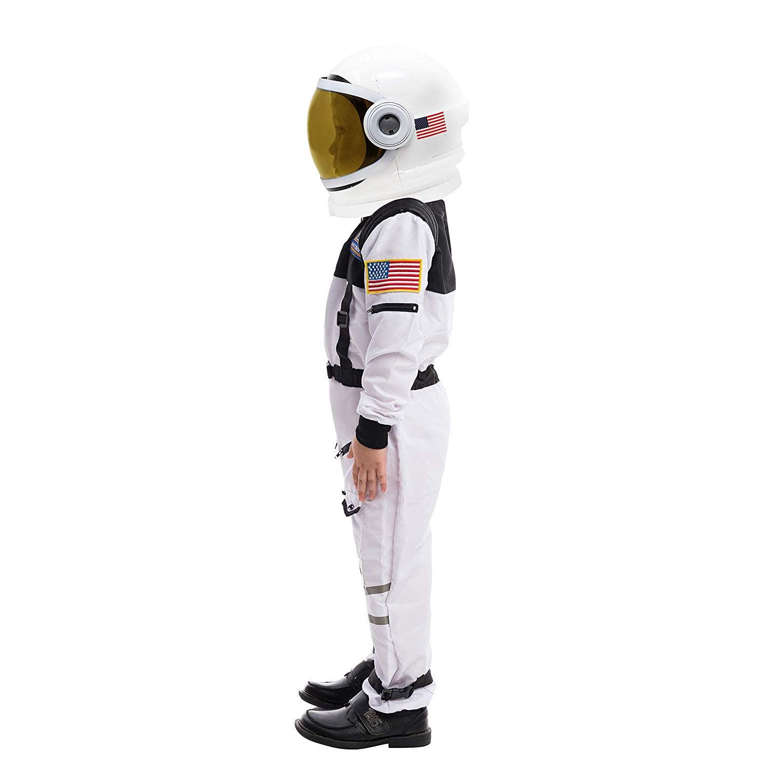 Joyfy Astronaut Pilot Costume with Tinted Helmet, White photo 5