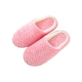 thumbnail image 1 of LUXUR Womens Slipper Cozy Clogs Slippers Fluffy Slides Solid Color Home Shoes Unisex Warm Shoe Pink 7-8, 1 of 3