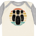 thumbnail image 4 of Inktastic Bowling Gift for Bowler Silhouette Bowling Pins Boys or Girls Long Sleeve Baby Bodysuit, 4 of 5