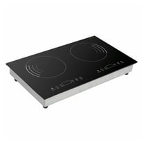 1800W 2 Burner Induction Cooktop Electric Countertop, Touch Control Panel, Built-in or Portable, Timer , Child Lock, Stainless Steel