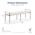 thumbnail image 3 of Furniture of America Zayen Modern Stainless Steel Upholstered Bench, Chrome, 3 of 12