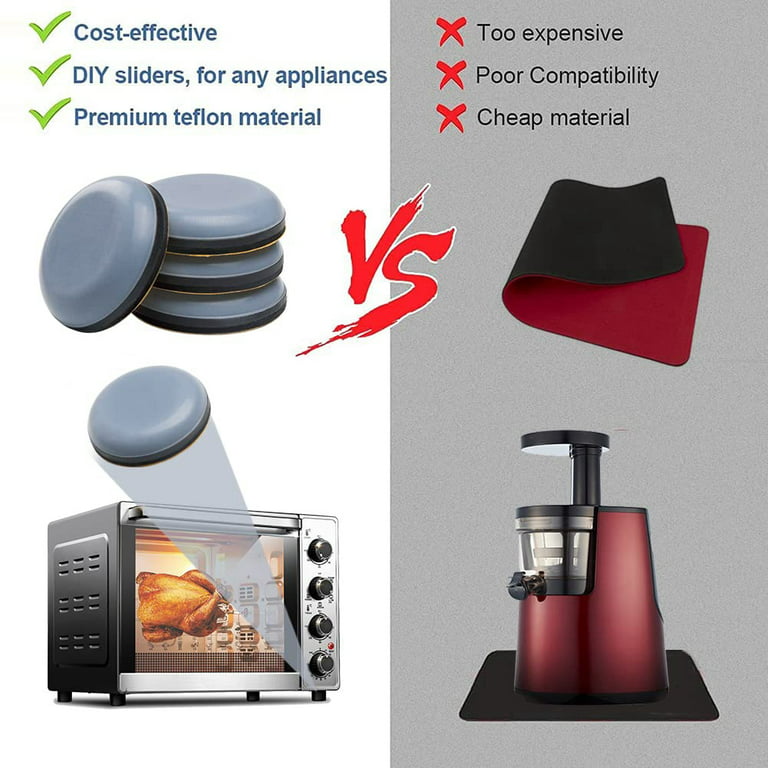 Appliance Sliders for Kitchen Appliances, DIY Teflon Coffee Maker Slider, 12 Pcs Coffee Pot Slider Tray Alternatives