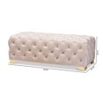 thumbnail image 4 of Baxton Studio Avara Modern Tufted Velvet Ottoman in Beige and Gold, 4 of 8