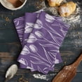 thumbnail image 6 of Purple Flower Kitchen Towels Set of 3, Water Absorbent Dish Towel, Country Garden Floral Aesthetics Plant Decorative Hand Towels - Quick Drying Cloth for Cooking Baking, 18x28 Inch, 6 of 8