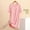 Pink, variant on QUINDOS Womens Pajamas One Piece Mid Length Nightgowns for Women Padded Short Sleeve Sleep Shirt Casual Crew Neck Print Sleepwear Night Dress