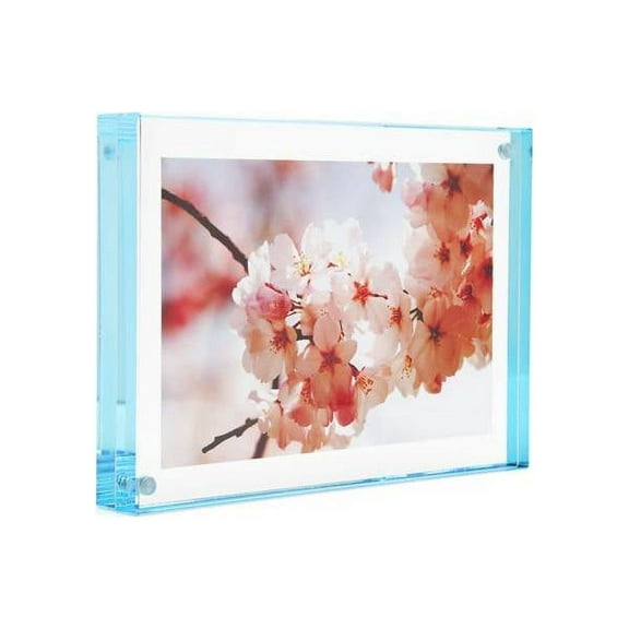 The MAGNET FRAME with Aqua-Blue Edge by Canetti - 4x6
