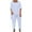 White, variant on Women's Summer 2 Piece Outfits Set New Women's Solid Color Round Neck Short Sleeve and Pants Sets with Pockets B-43 Purple M