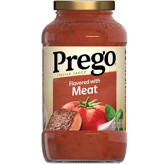 2X - Prego Italian Tomato Pasta Sauce Flavored With Meat, 24 Oz Jar