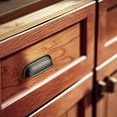 thumbnail image 4 of Goo-Ki 12 Pack 3'' Hole Center Matte Black Cabinet Cup Pulls, Hammered Texture with Curved Edges, Elegant Vintage Drawer Cabinet Handles for Bar Cupboard Closet Wardrobe, 4 of 7