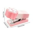 thumbnail image 2 of HengDidi Cat Paw Shaped Gradient Mini Stapler with 400 Staples, Cute Desktop Office Tool for Easy Binding, Portable Plastic Staple for Home or Work Use, 2 of 6