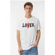 thumbnail image 1 of Men's Navy Blue "Lover" Graphic Tee - Casual Summer Short Sleeve T-Shirt with Round Neck, Machine Washable, Machine Washable Top, 1 of 6
