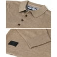 thumbnail image 5 of ZIMEGO Men's Casual Polo Sweater - Long Sleeve Pullover Button Knit Shirt, 5 of 6