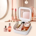 thumbnail image 4 of Estuche de maquillaje Pinkmik Mini, transparente, para cosméticos, piel sintética, color blanco, 4 of 7