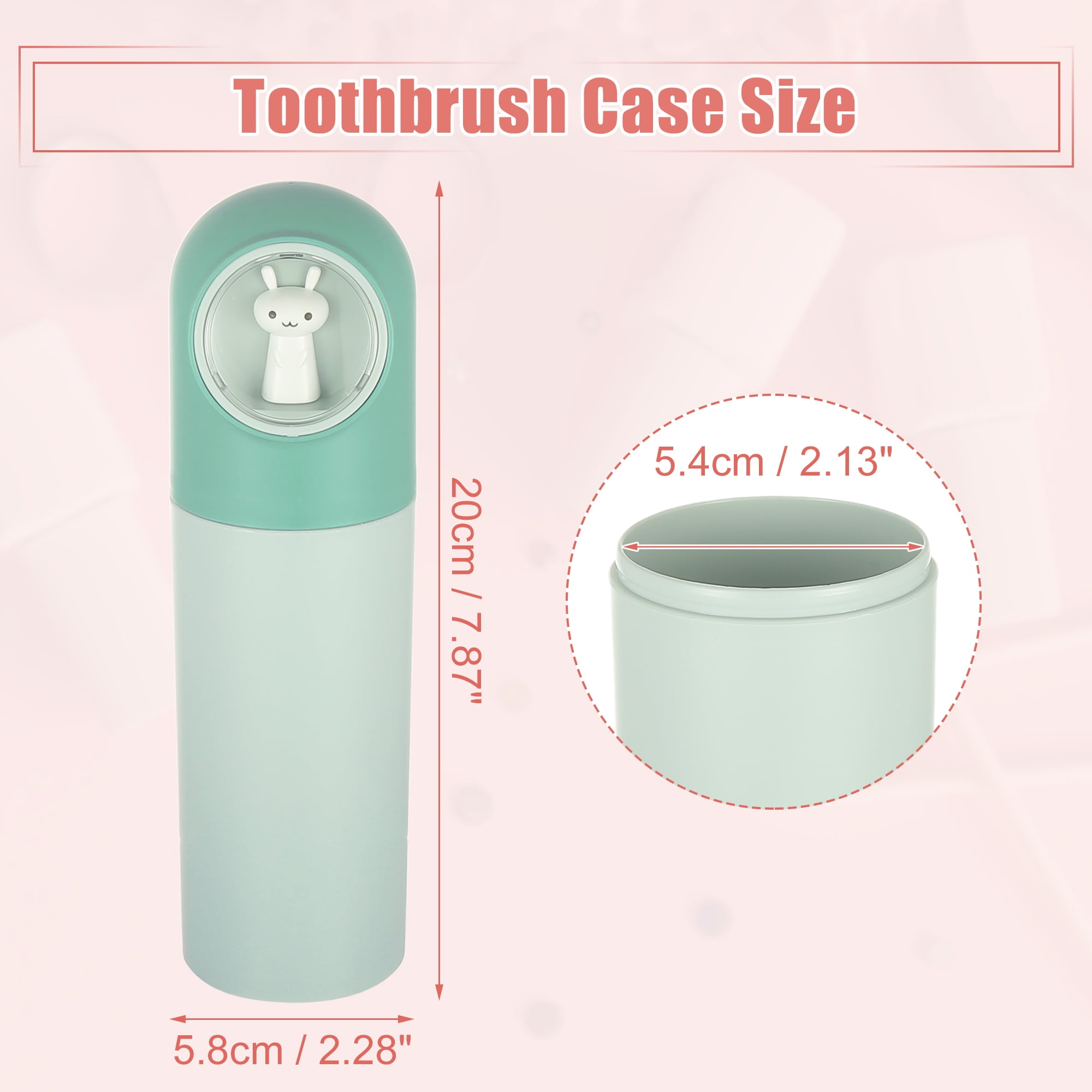 Unique Bargains Lightweight Plastic Toothbrush Travel Case for Business and Travel Green