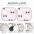 thumbnail image 6 of Xecao Cute Panda for Foldable Car Sun Shades (2-Pack) offer sun protection with an easy-fold design for convenient windshield shading., 6 of 7