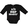 thumbnail image 3 of Inktastic Easter Hip Hop Hooray with Eggs and Carrot Boys or Girls Long Sleeve Baby Bodysuit, 3 of 5