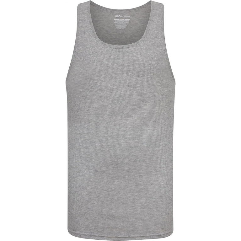 タンクトップ S FCRB 22AW TRAINING NO SLEEVE TOP GRAY New Balance Men's Cotton Performance Rib Sleeveless Tank Top