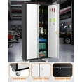 thumbnail image 3 of Metal Storage Cabinet with 360°Wheels and Drawers, 72"h x 31.5"l x 16.5"w Lockable Black Tool Cabinet with 4 Doors Lock-Adjustable Shelves, Utility Cabinet Ideal for Garage, Home, Office, 3 of 7