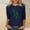 A1505 Navy, variant on St. Patrick's Day Shirt for Women Flying Glitter Clovers Graphic T-Shirt 3/4 Sleeve Crewneck Soft Comfy Festival Apparel Greenery Gift