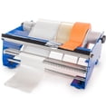 thumbnail image 1 of IDL Packaging 12" Manual Label and Tape Dispenser, 2" and Up Core Size, Adjustable Roll Width - Tabletop & Wall-Mounted Multi Roll Holder - Industrial Grade Steel Construction, 1 of 4