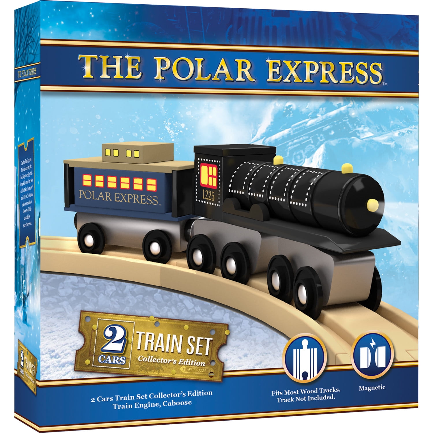 MasterPieces Wood Train Sets - The Polar Express 2 Piece Train Set