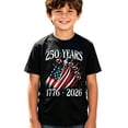 thumbnail image 4 of RTKFRFLM Kids US 250th Semiquincentennial T-Shirt 4th of July Patriotic American Flag Print Crewneck Short Sleeve Graphic Tee for Boys Girls, 4 of 4