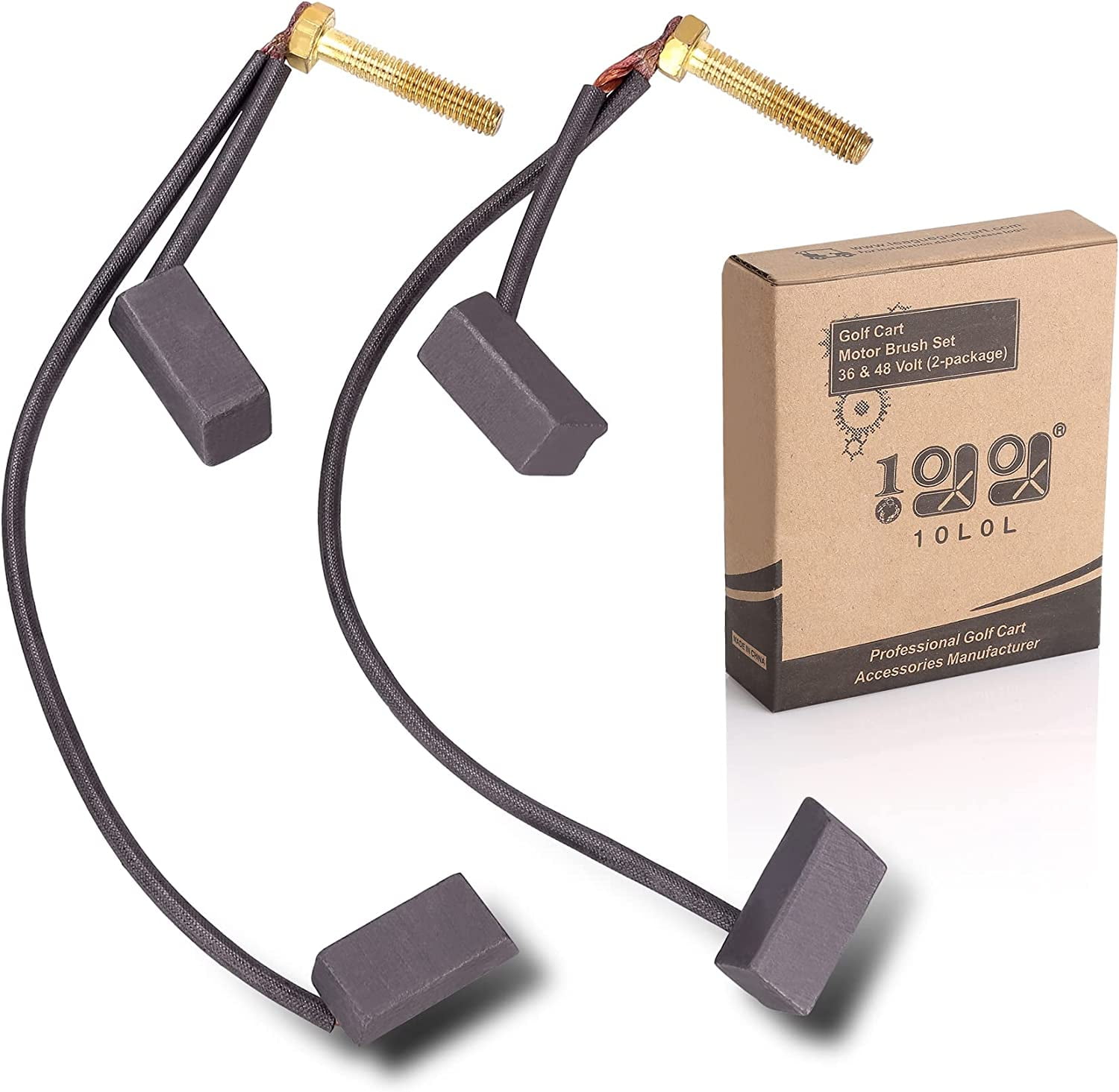10L0L Motor Brush Set 36 & 48Volt Fits Club Car 1994up & Golf Cart