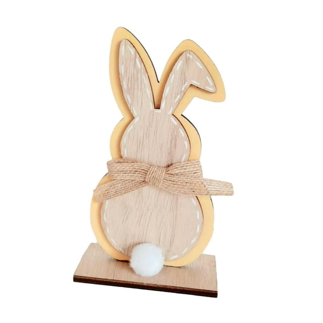 Adornos de conejito de Pascua, decoración de escritorio, colección de interiores, estatua decorativa Naranja