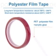 thumbnail image 3 of 2 Rolls Red 0.5 Inch x 36 Yards PET Film Electrical Tape 12mm x 33m, 3 of 6