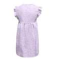 thumbnail image 6 of Summer Dresses for Women V Neck Short Sleeve Casual Beach Dress Flowy Ruffle Hem Mini Summer Dresses, 6 of 6
