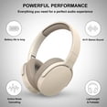 thumbnail image 6 of Rirool Bluetooth Over-Ear Headphones, Wireless Foldable Headset with HiFi Stereo Deep Bass, 12H Playtime, Built-in Mic, Soft Protein Earpads for Travel, Home, Office & Cellphone, Cream Beige, 6 of 8