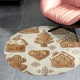 thumbnail image 4 of Christmas My Favorite Gingerbread Cookies Round Carpet Circle Rug Outdoor Patio Area Rug Washable Large Area Rugs Hallway Room Decor Fitness Mats, 4 of 8