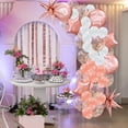 thumbnail image 2 of Cheerland Rose Gold Balloons Tassel Garland Arch Kit with Stars Backdrop, 56pcs, 2 of 6