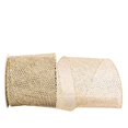 thumbnail image 1 of Reliant Ribbon 97713W-990-10F 4 in. 10 Yards Grand Net Glitter Wired Edge Ribbon, Gold & Silver, 1 of 1