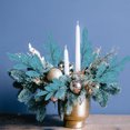 thumbnail image 3 of 20Pcs Christmas Glitter Leaves Bay Leaves Spray,13.1In Blue Winter Floral Stems for Christmas Tree,Artificial Christmas Spray Picks for Tree,Wreath,Holiday Decor, 3 of 6