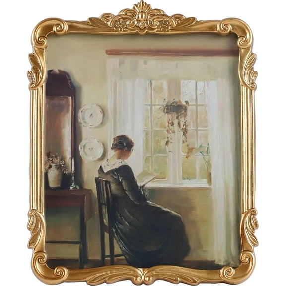 Vintage Picure Frames 8x10 Antique Victorian Gold Bronze Picture Frames for Tabletop and Wall Mount Ornate Retro Home Decor Gallery Wall Art(8x10 inch)