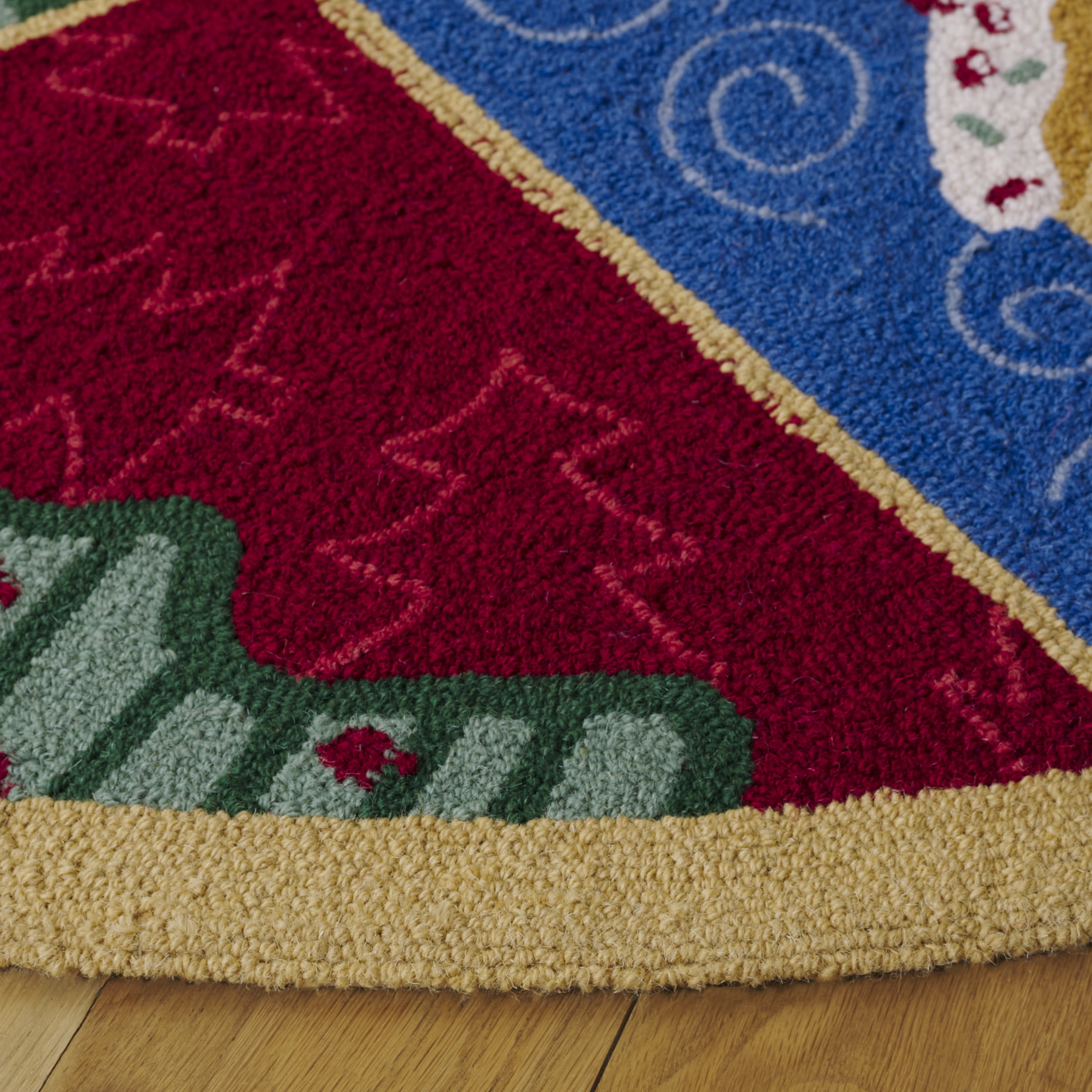 Safavieh Chelsea Dean Geometric Wool Area Rug, White/Multi, 3' x 3' Round