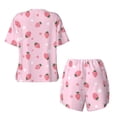 thumbnail image 5 of Lsque Floral Strawberr Women's Short-Sleeved Pajama Set - 2 Piece Soft and Lightweight Sleepwear Set-3X-Large, 5 of 9