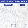 thumbnail image 4 of HAKUNA Striped White Bathroom Rug Set 3 Pieces Ultra Soft, Non Slip Chenille Toilet Mat, Absorbent Plush Shaggy Bath Mats for Bathroom, Bedroom, Kitchen, 4 of 7