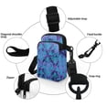 thumbnail image 5 of HELLHERO Purple High-End Damask Pattern Shoulder Bag Stylish, Double Zipper for Outdoor Travel Daily Use, Casual Travel, 5 of 7