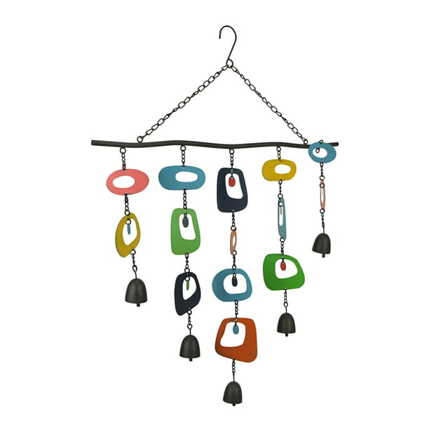 Mayrich Multicolor Mid Century Modern Mobile Wind Chime Hanging Garden Home Decor Art Com - Mayrich Home Decor
