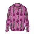 thumbnail image 3 of Balery Tulips Flowers Men's Women's UPF 50+ Sun Protection Lightweight Hoodie Performance Long Sleeve Shirt for Fishing Running-Small, 3 of 9