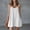 White, variant on Women's 2026 Summer Spaghetti Strap Scoop Neck Mini Sundress, Front Button Down Empire Waist Loose Sleeveless Short Casual Dress with Pockets for Vacation Beach Daily Wear