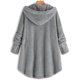 thumbnail image 2 of Chaqueta con capucha y osito de peluche para mujer, color liso, 2 of 3