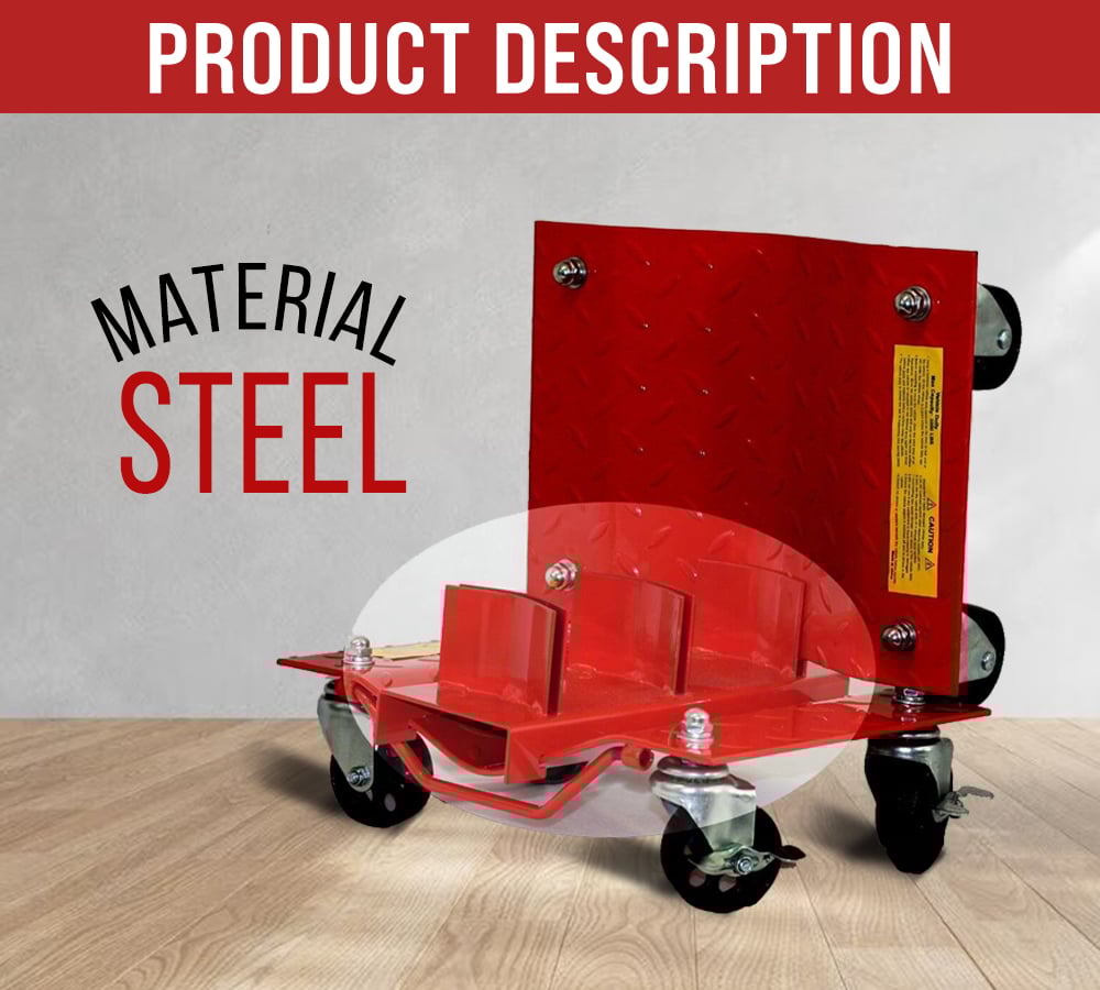 thumbnail image 2 of Car Dolly Rack for 4 Dolly Skates – Heavy Duty Dolly Skate Storage & Transport Rack Compatible with Most Dollies, Easy Roll & Organize Garage & Workshop, 2 of 10