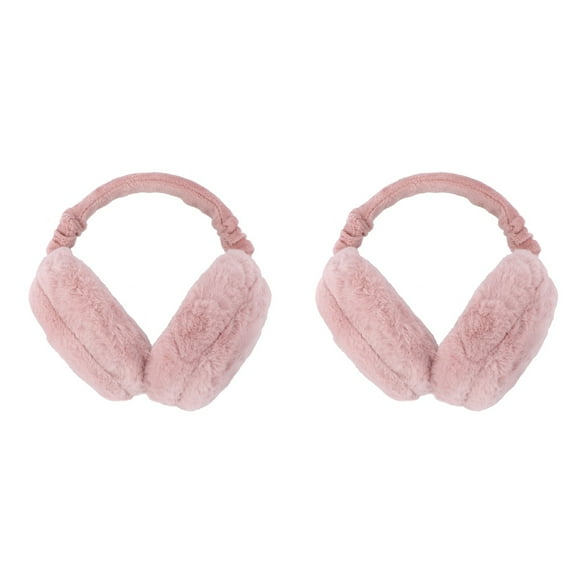 HOMEMAXS  2 PCS Ear Warmers Covers Wear Protectors Keep Men and Women Pink
