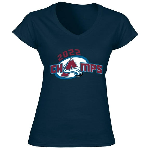 Avalanche Avs Champions Champs Cup LADIES V-NECK T-shirt