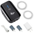 thumbnail image 1 of AQQA Aquarium Air Pump, 2.5 Watt Ultra Quiet Rechargeable Oxygen Pump with 2 Air Atones and 2 Hoses for 1-140 Gallon Fish Tank, Dual Outlets, Black, 1 of 7