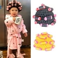 thumbnail image 3 of Adult Kids Baby Knitted Hair Roller Curlers Wig Hat Funny Housewife Landlady Cosplay Costume Elastic Head Cover Cap, 3 of 18