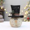 Eoozwa Festive Christmas Cloth Snowman Doll Ornament with Hat, Soft Desktop Decoration for Holiday Home Decor, Party and Seasonal Events, Unique Gift Idea